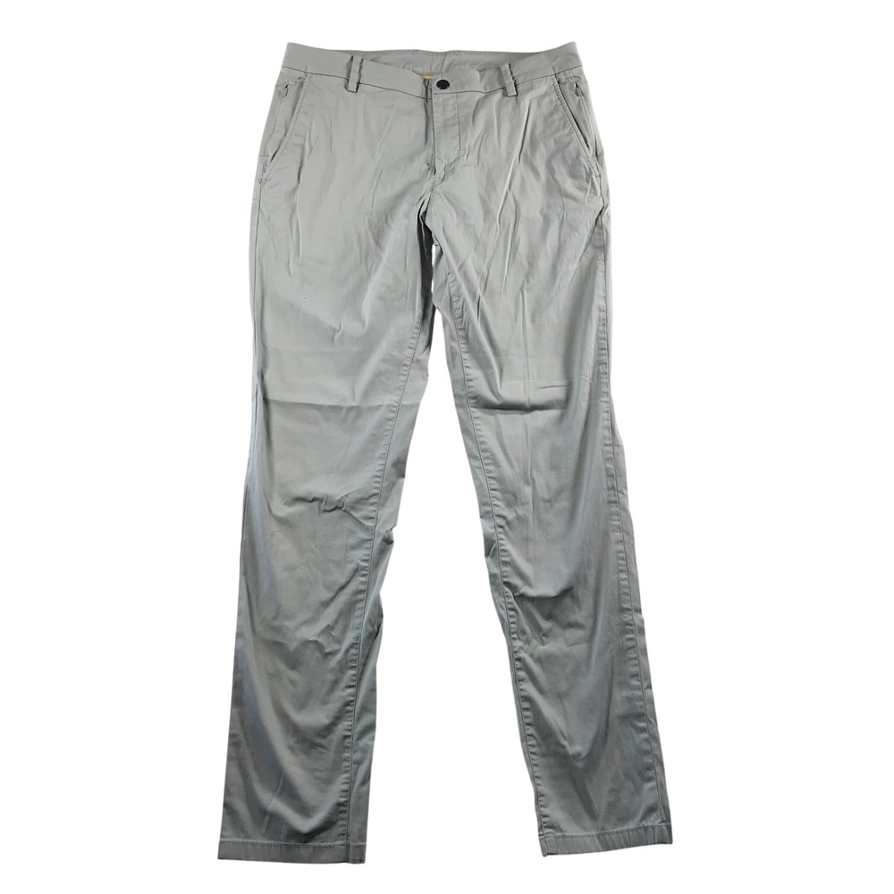 Birddogs Lined Chino Pants Mens 34x34 Light Gray Stretch Built-in Liner Slim